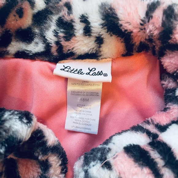 Little Lass Pink Leopard Print Vest - Picture 3 of 3